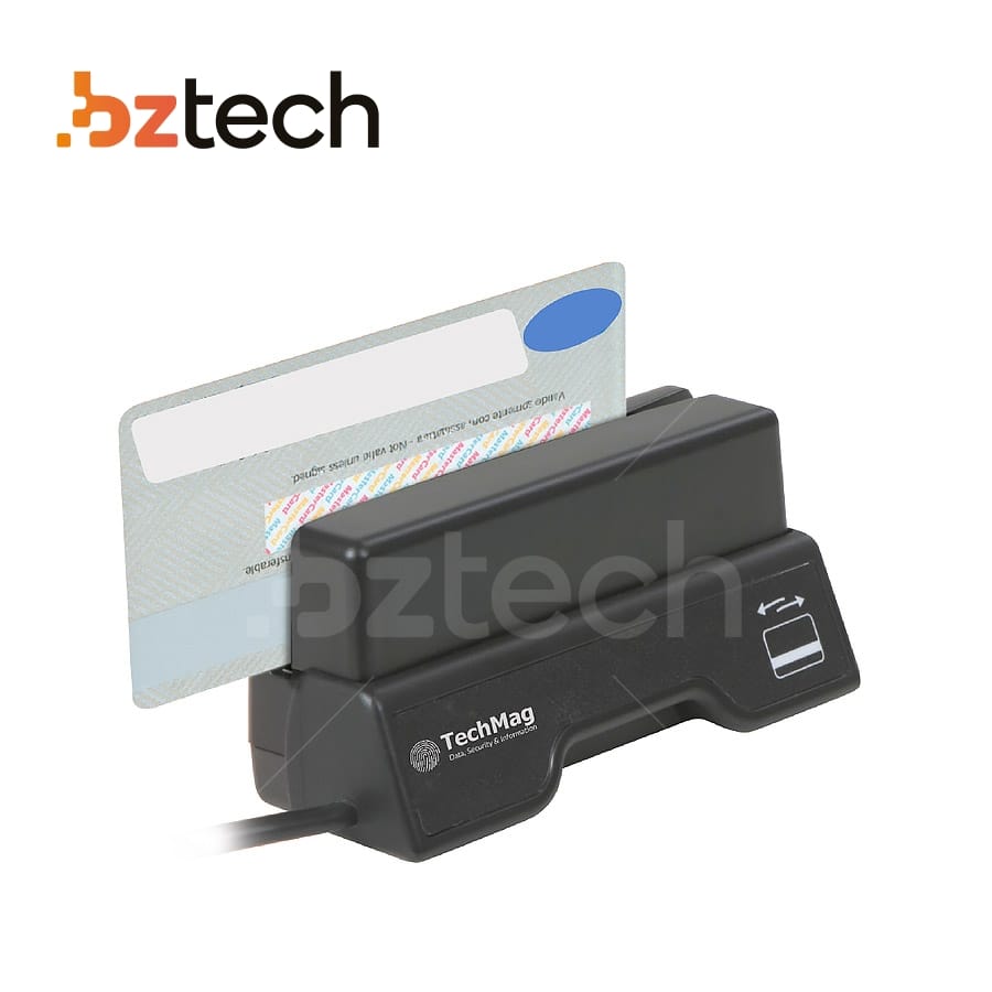 Leitor de Cartão Magnético TechMag MagPass II USB (Trilha 1, 2 e 3
