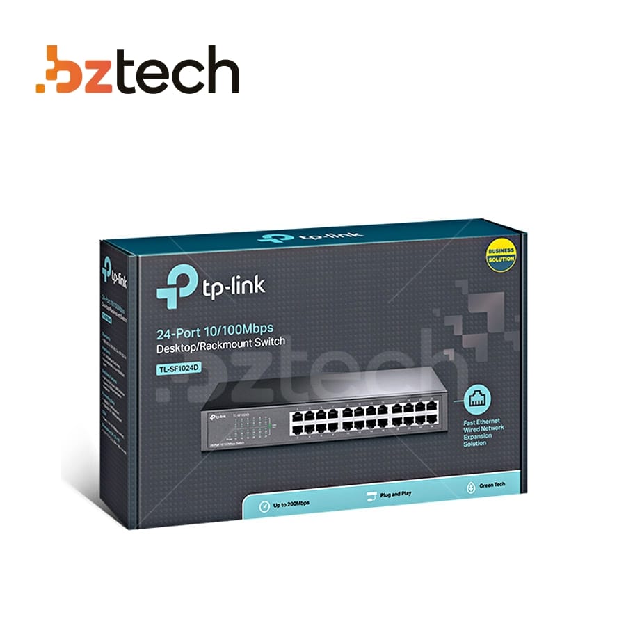 TP-Link TL-SF1024D Switch – 24 Ports, 10/100 Mbps, Ungemanaged, Für Stabiles Netzwerk